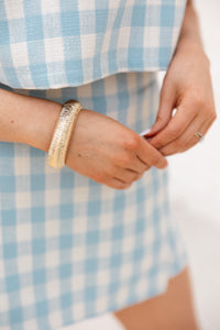 Textured Chunky Tube Bangle