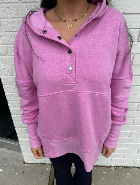Not Even Trying Hoodie, Light Pink