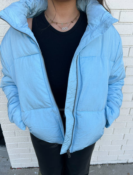 Trend Setter Puffer Jacket, Sky Blue