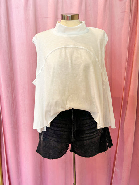 RESTOCK: Simply the Cutest Mock Neck Top, Ivory