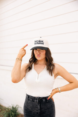 Sorry About My Husband Vintage Trucker Hat