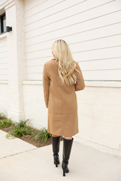 Classic Collared Coat, Camel