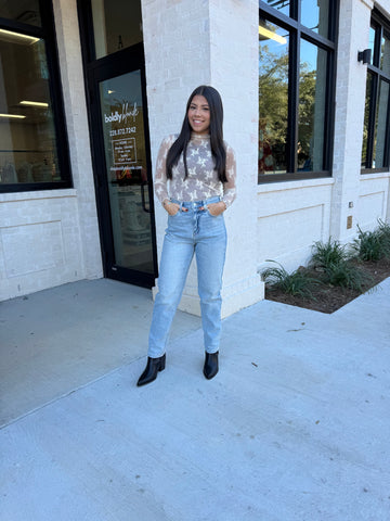 Cream Lace Layering Top