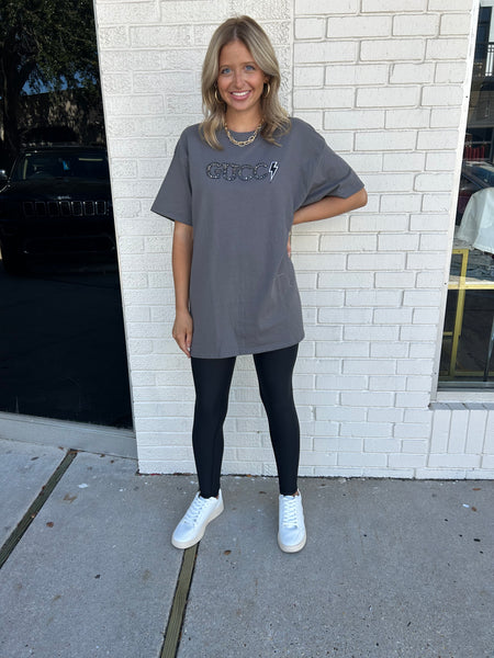 It’s Electric Grey Tee, Black Letters