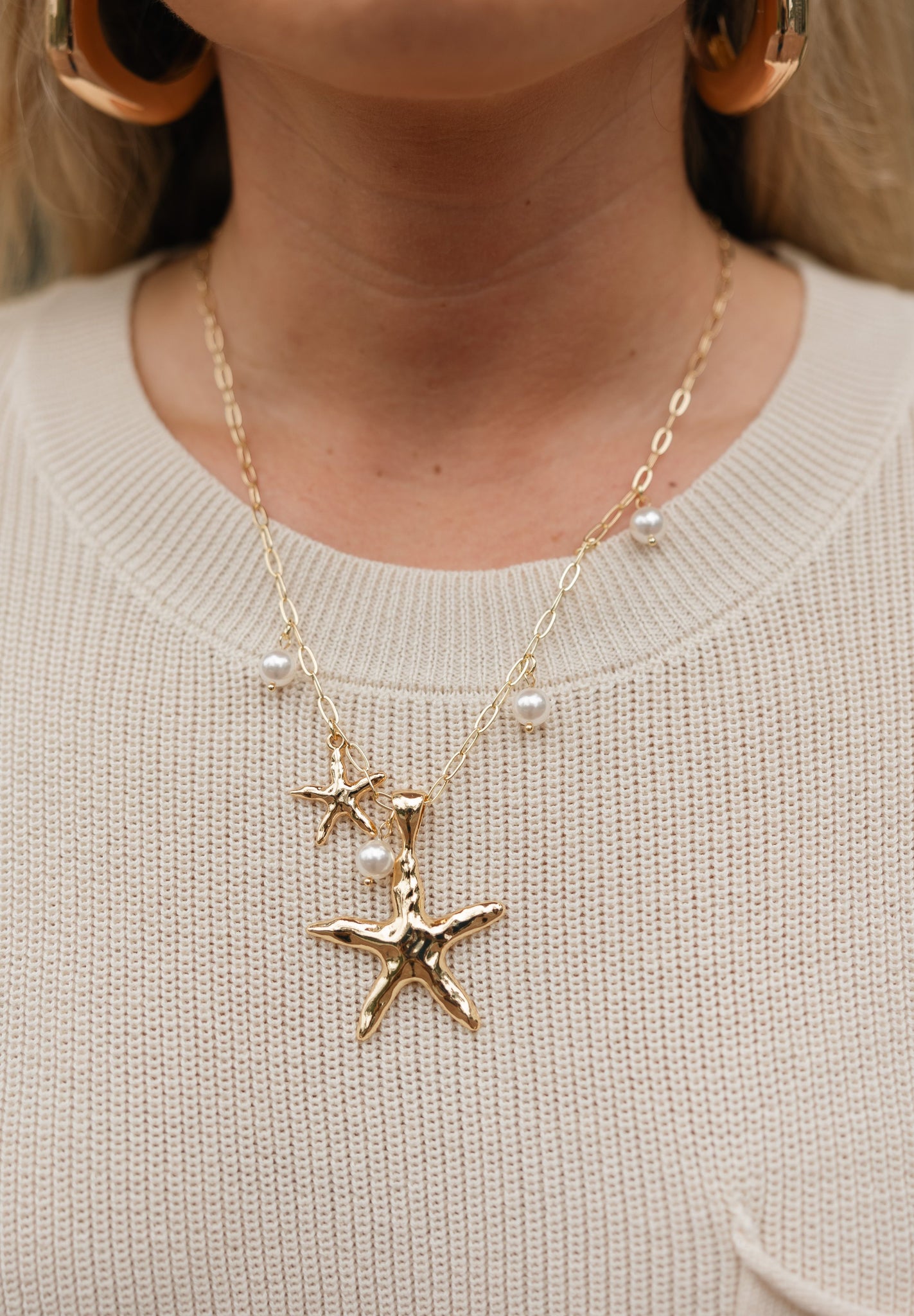 Starfish & Pearl Necklace