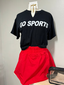 Go Sports Tee, Black