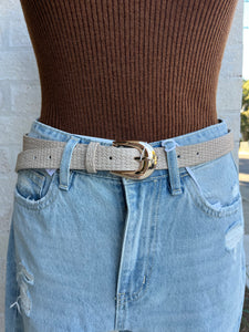 Skinny Metal Buckle Belt