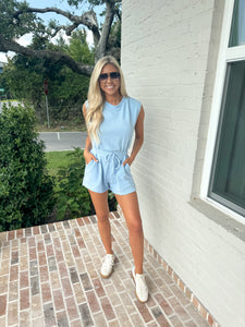 Everyday Love Romper, Sky Blue