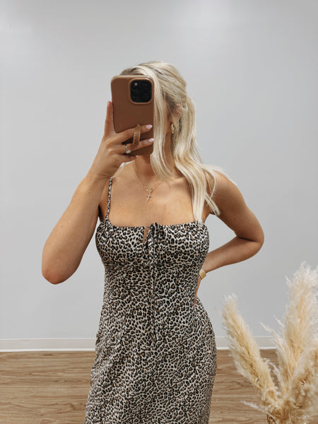 On the Prowl Leopard Maxi Dress