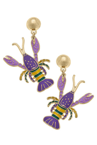 Mardi Gras Crawfish Statement Earrings