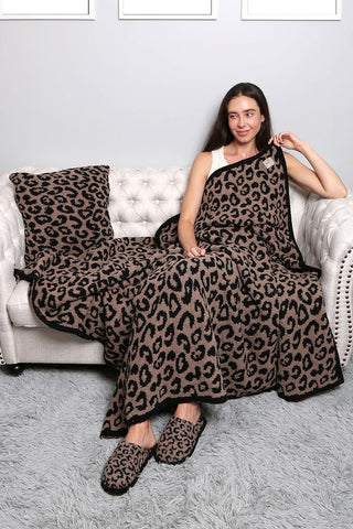 Coffee Cozy Leopard Blanket