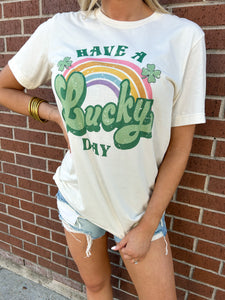 Have a LUCKY Day Graphic Tee, Ivory