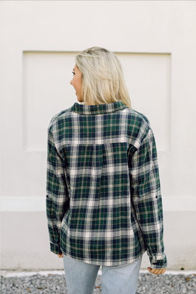 Talk Plaid to Me Hunter Green Combo Flannel