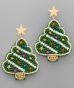 Oh Christmas Tree Earrings, Green