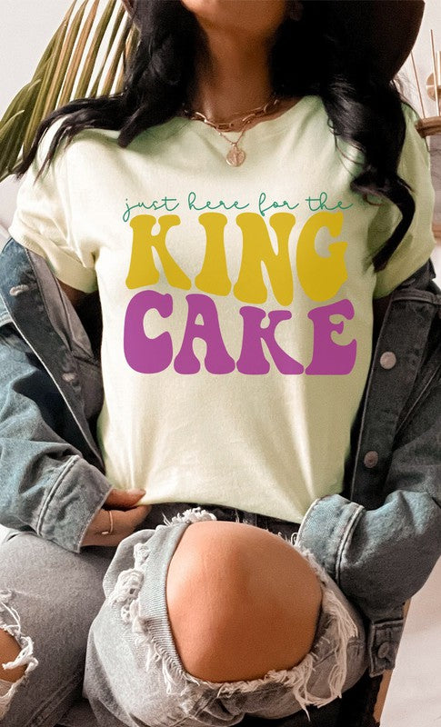 Just Here for the King Cake Tee, Yellow